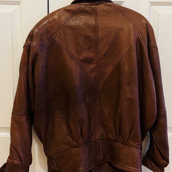 Brown Leather Jacket - Picture 2 of 8